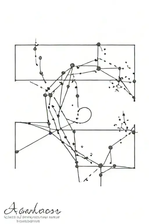aquarius and cancer constellation tattoo design idea