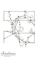 aquarius and cancer constellation tattoo design idea