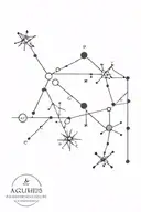 aquarius and cancer constellation tattoo design idea