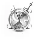 life and death hourglass  tattoo design idea