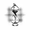 life and death hourglass  tattoo design idea