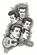 A tattoo for my grandad ray including can't help falling in love with you elvis and a theme for dementia  tattoo design idea