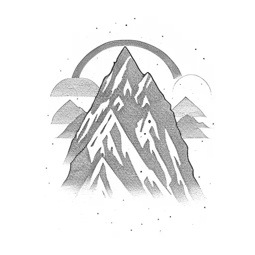 Mount everest tattoo design idea