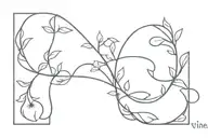 date with vine tattoo design idea