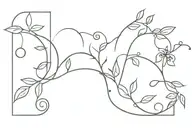 date with vine tattoo design idea