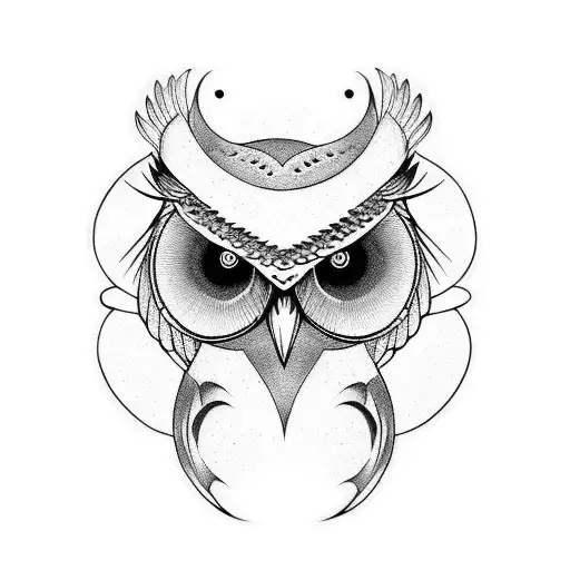 owl skull japanese style tattoo tattoo design idea
