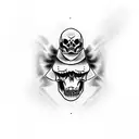 Undead soldier tattoo design idea