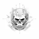 Undead soldier tattoo design idea