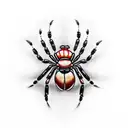black widow spider tattoo design idea