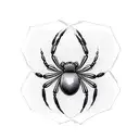 black widow spider tattoo design idea