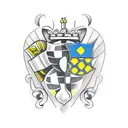chess with Ukrainian emblems  tattoo design idea