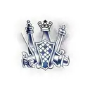 chess with Ukrainian emblems  tattoo design idea