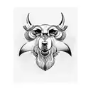 viking, odin, raven, forest tattoo design idea