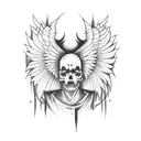 angel vs demon tattoo design idea