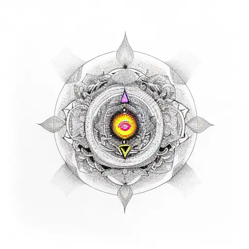 seven chakras  for arm band tattoo design idea
