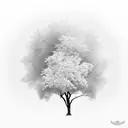 tree with leaves turning into birds tattoo design idea