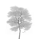 tree with leaves turning into birds tattoo design idea