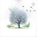 tree with leaves turning into birds tattoo design idea