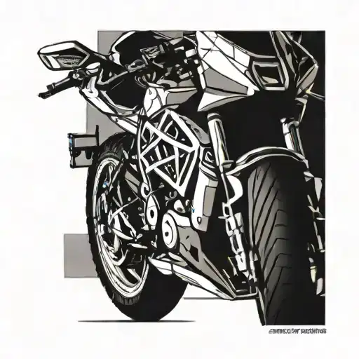 Sportbike tattoo design idea