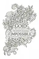 for with god nothing shall be impossible  tattoo design idea