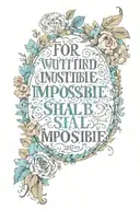 for with god nothing shall be impossible  tattoo design idea
