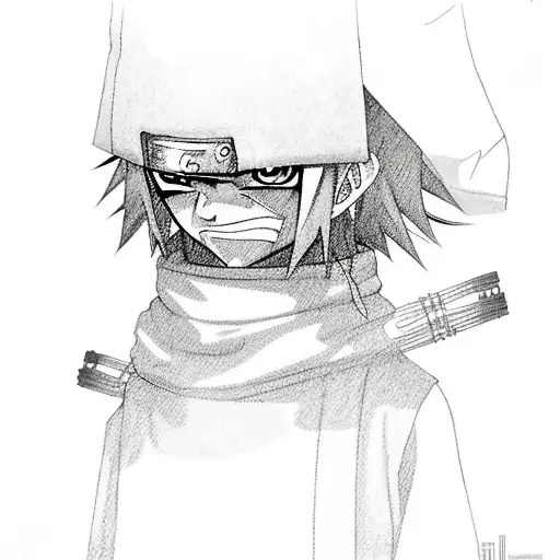 Pain from Naruto, Rain, fight, sad tattoo design idea