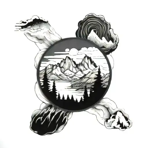 When woman awakens, mountains will move doubt truth tattoo design idea
