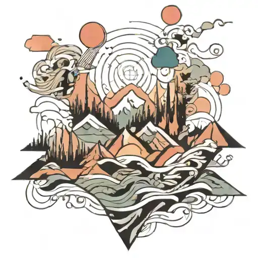 When woman awakens, mountains will move doubt truth tattoo design idea