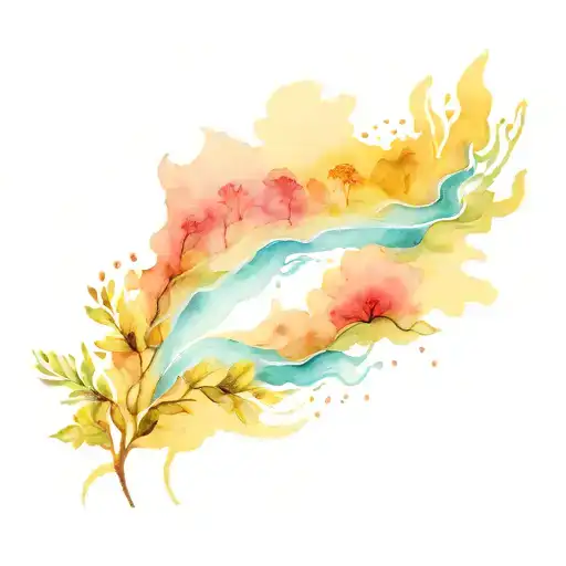 river running Guadalupe surrounded tattoo design idea