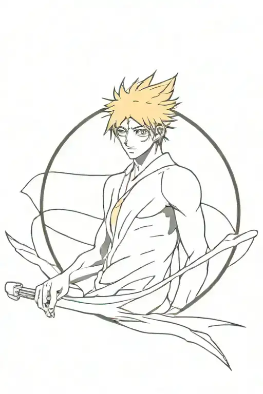 bleach anime tattoo design idea
