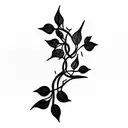 violets and ivy  tattoo design idea