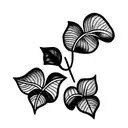 violets and ivy  tattoo design idea