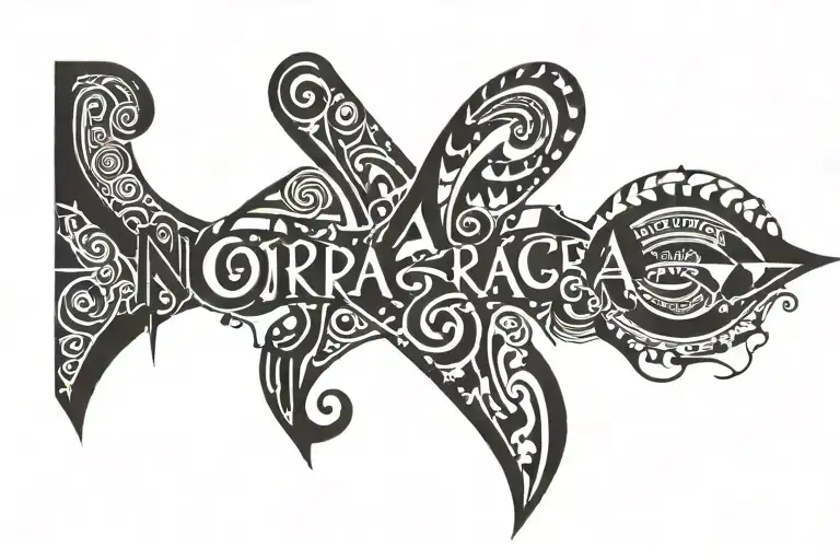 daughters name tattoo her name is NORA GRACE. we call her Ra-Ra tattoo design idea