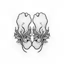 Vine full feet tattoo symmetrical  tattoo design idea