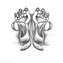 Vine full feet tattoo symmetrical  tattoo design idea