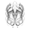 Vine full feet tattoo symmetrical  tattoo design idea
