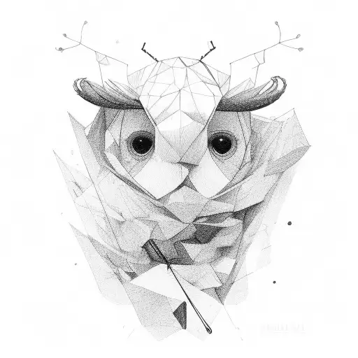 Minimalist portrait of a person sitting in solitude tattoo design idea