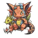 Pokemon and Comics style with characters tattoo design idea