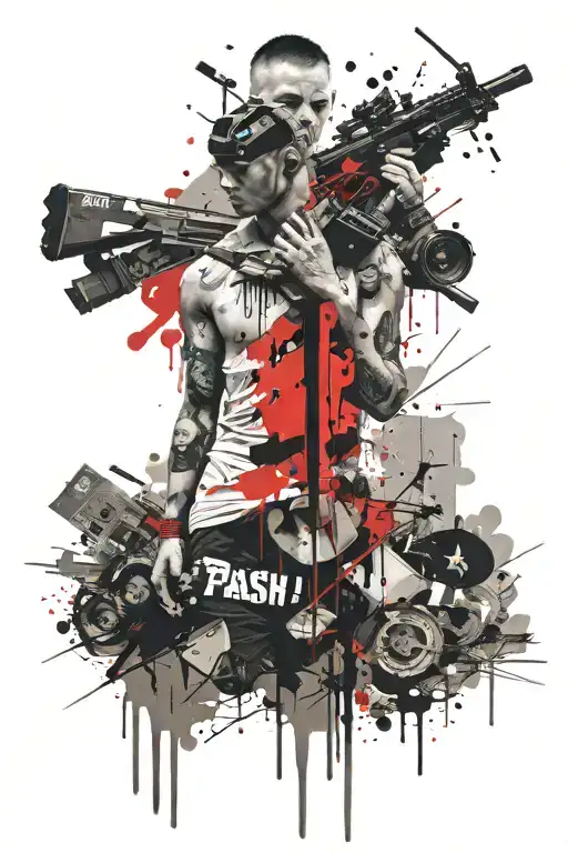 psalm 23:4 tattoo design idea