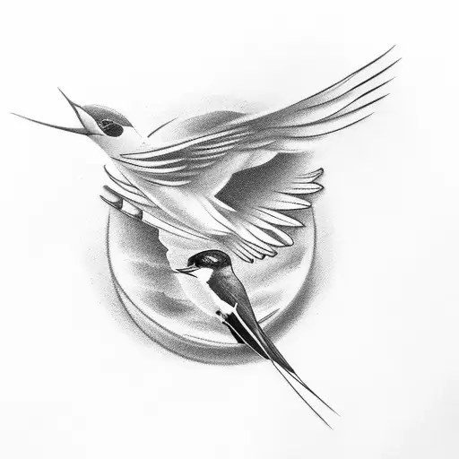 Swallow Bird tattoo design idea