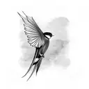 Swallow Bird tattoo design idea