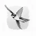 Swallow Bird tattoo design idea