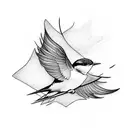 Swallow Bird tattoo design idea