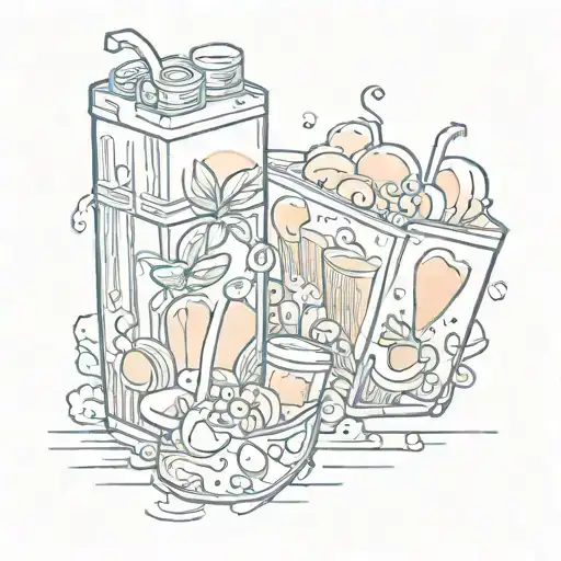 juice box tattoo design idea