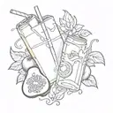 juice box tattoo design idea