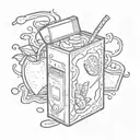 juice box tattoo design idea