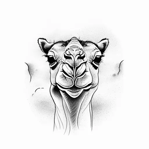 camel tattoo design idea