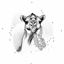 camel tattoo design idea