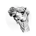 camel tattoo design idea
