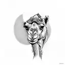 camel tattoo design idea
